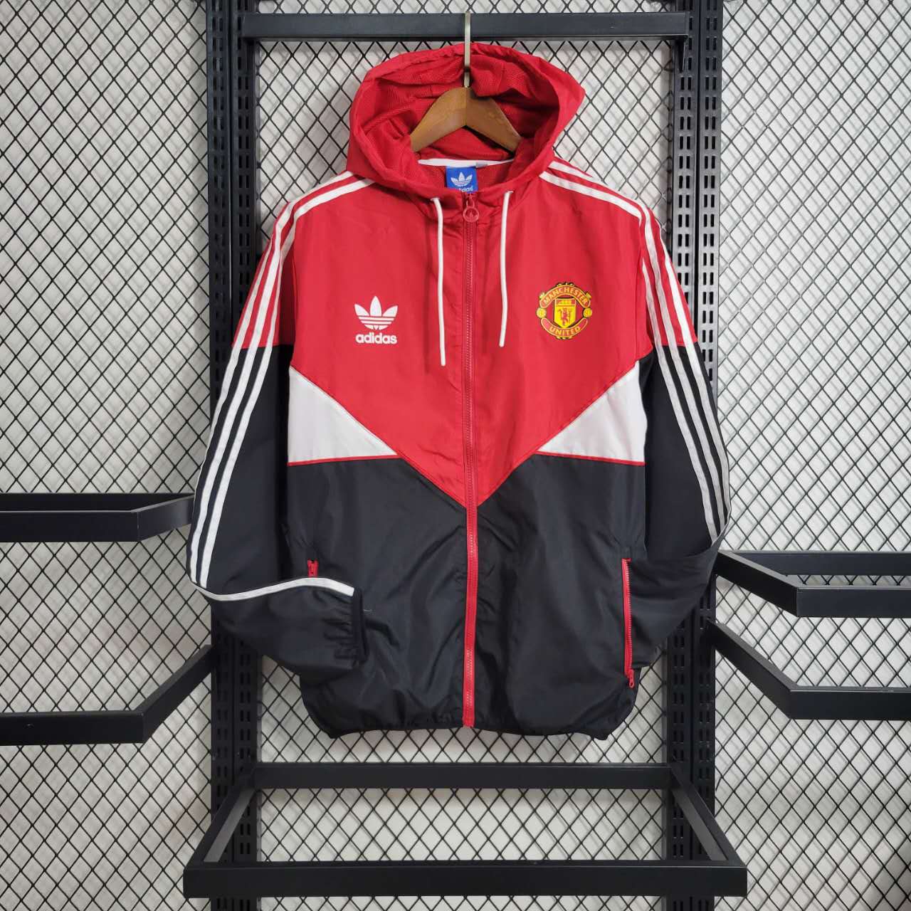 Manchester United 23-24 Windbreaker Jacket - Red & Black